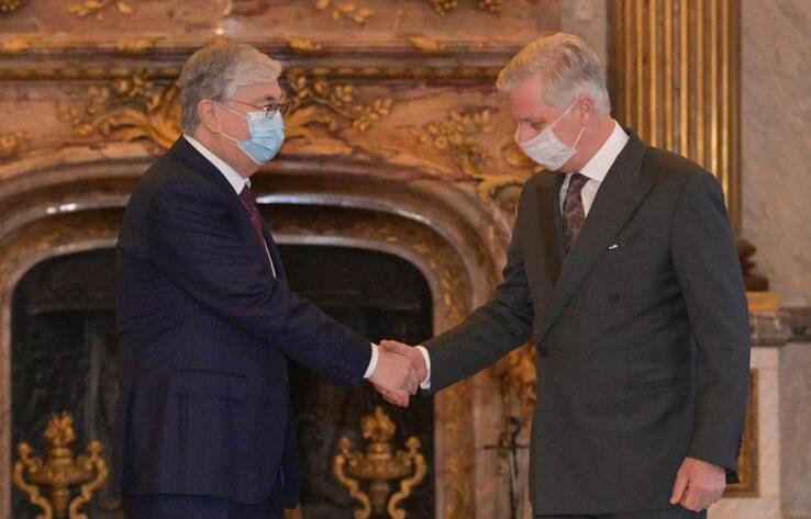 Kazakh President and King Philippe meet