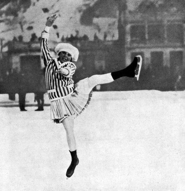 Фотографии с первых зимних Олимпийских игр в Шамони, Франция, 1924 год. Фото: pressa.tv. Норвежка Соня Хени участвует в своих первых Олимпийских играх в возрасте 11 лет. 