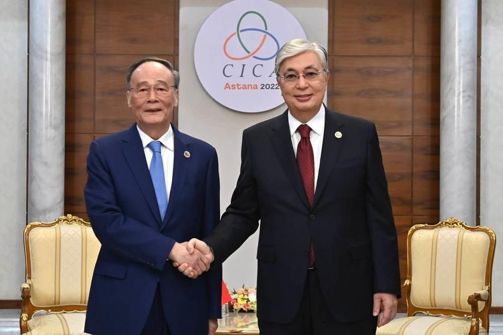 Kassym-Jomart Tokayev meets Vice President of China Wang Qishan