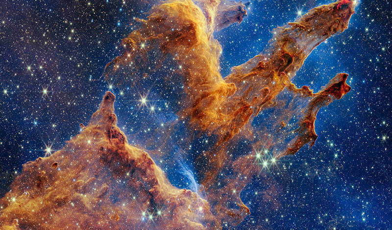 NASA's Webb Takes Star-Filled Portrait of Pillars of Creation