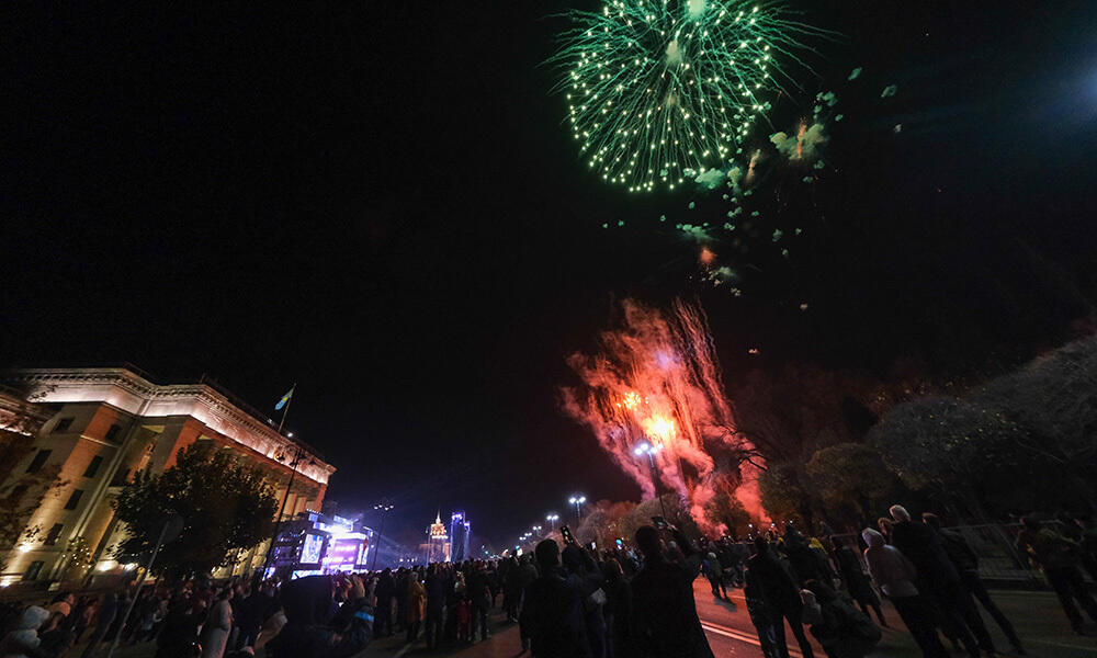 Fireworks show on Republic Day of Kazakhstan. Images | Akimat of Almaty