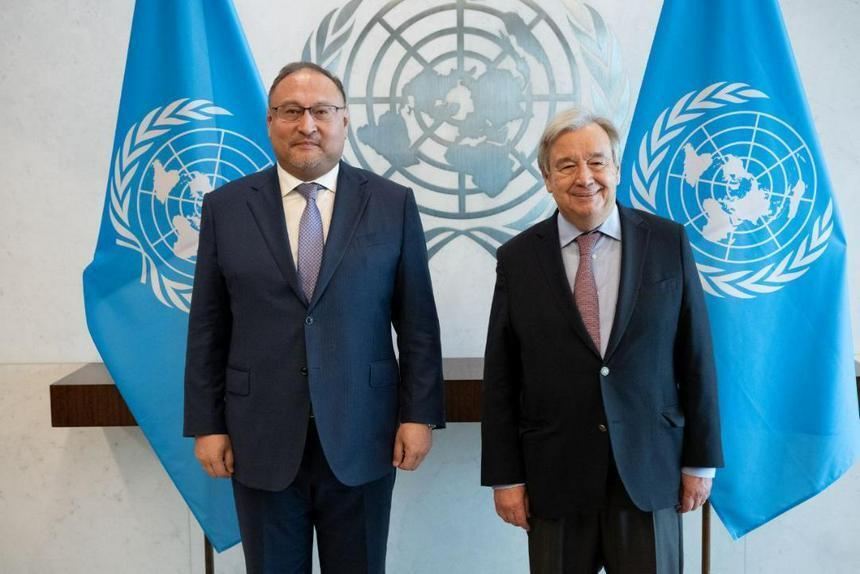 Akan Rakhmetullin presents credentials to UN Sec-Gen. Images | gov.kz