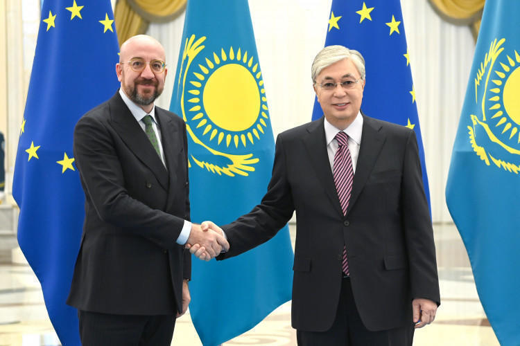 Kassym-Jomart Tokayev meets European Council President Charles Michel in Akorda