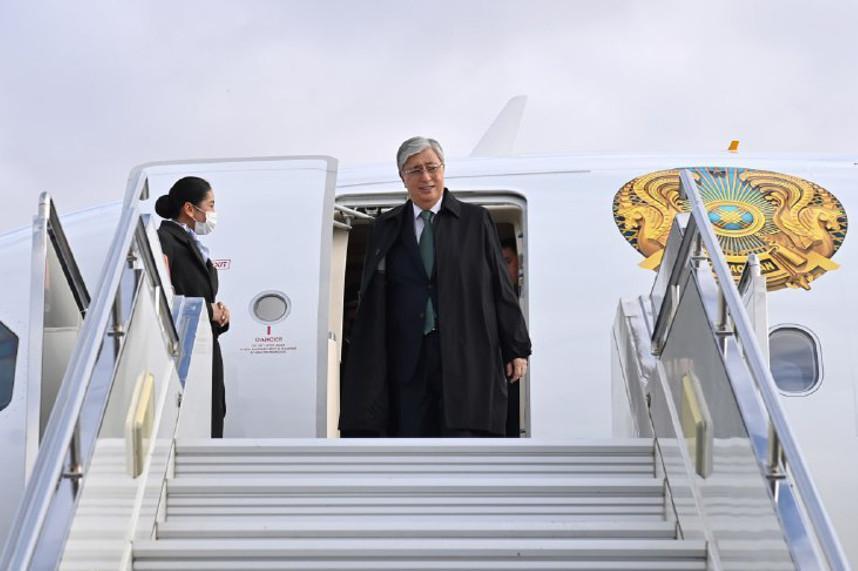 President arrives in Atyrau region for working visit