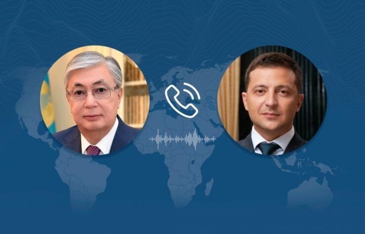 Tokayev talks with President Volodymyr Zelenskyy of Ukraine over phone