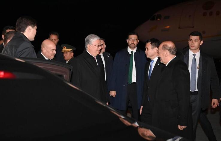 Kassym-Jomart Tokayev arrives in Ankara