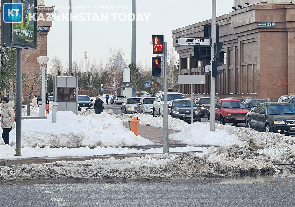 Апрельский снегопад в Астане