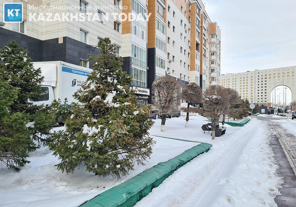 Апрельский снегопад в Астане