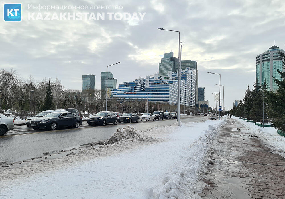 Апрельский снегопад в Астане