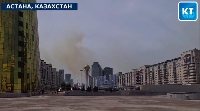 Dead trees reportedly catch fire outside Astana