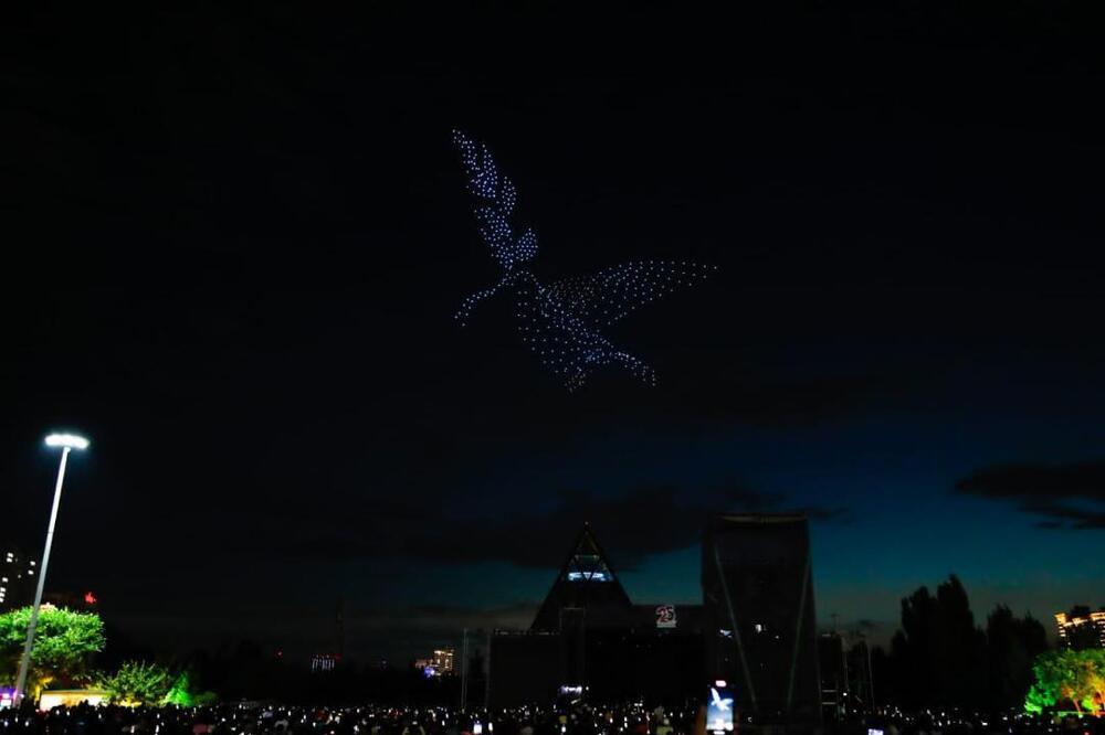 Drone show in Astana: more than 25 thousand people saw the performance in the sky. Images | akimat of Astana