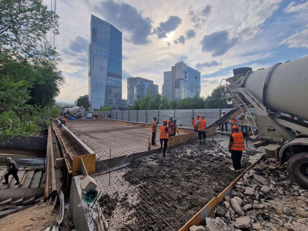 Eight-lane bridge coming across Esentai in Almaty under construction. Images | Akimat of Almaty