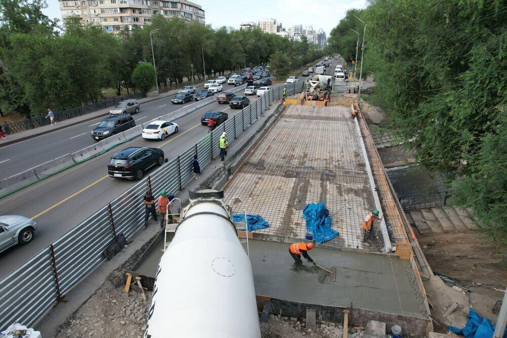 Eight-lane bridge coming across Esentai in Almaty under construction. Images | Akimat of Almaty