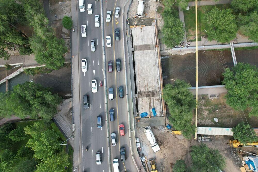 Eight-lane bridge coming across Esentai in Almaty under construction. Images | Akimat of Almaty