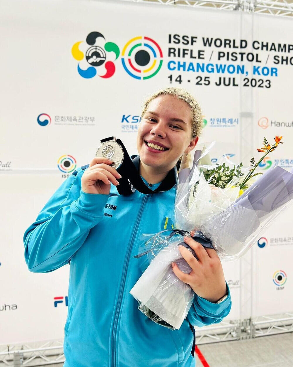 Kazakhstani shooter captures silver in South Korea