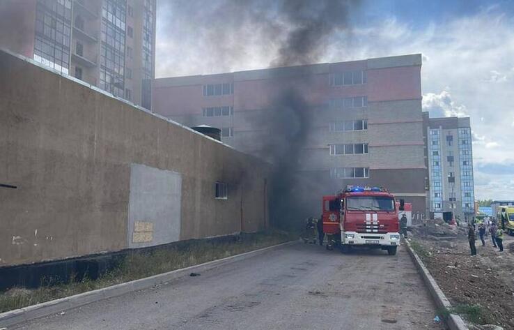 150 evacuated after fire breaks out in parking lot in Astana