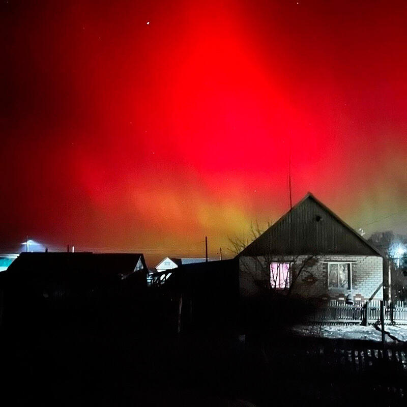 Жители Казахстана наблюдали "северное сияние". Фото:  Instagram/@ilovekostanay