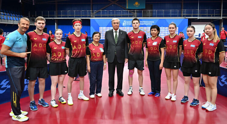 Head of State visits ADD Table Tennis Center Astana