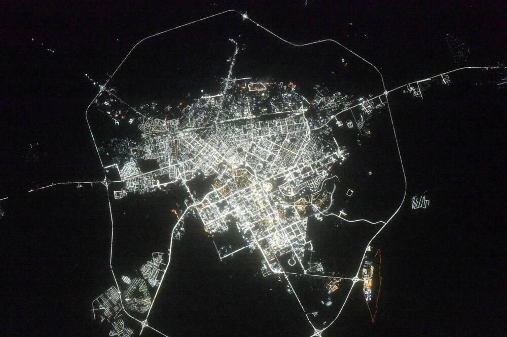 Heart-shaped image of Astana released by Russian space agency