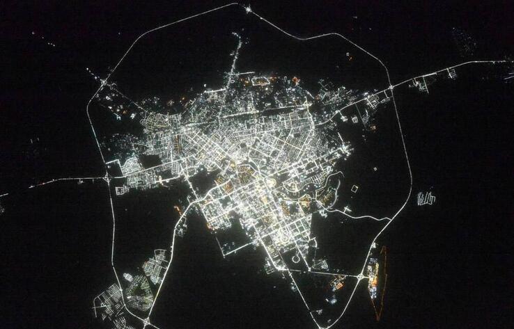 Heart-shaped image of Astana released by Russian space agency