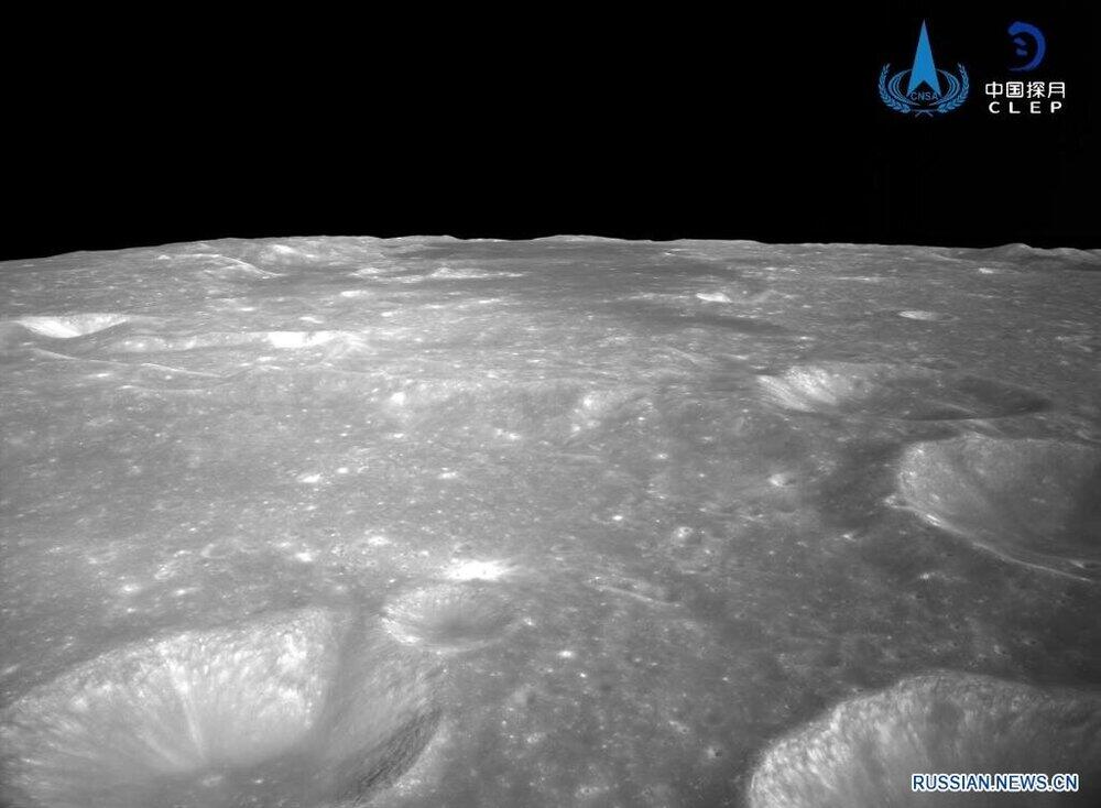 На обратной стороне Луны: Китай опубликовал фотографии с лунного зонда "Чанъэ-6". Фото: Синьхуа