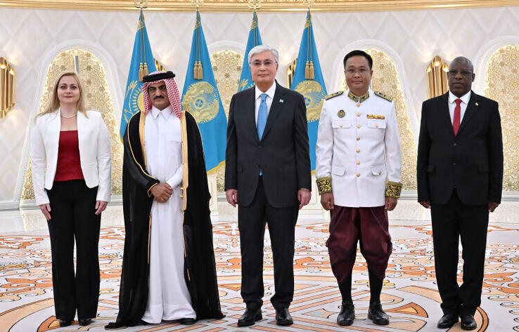 Kazakh President receives credentials from ambassadors of four countries