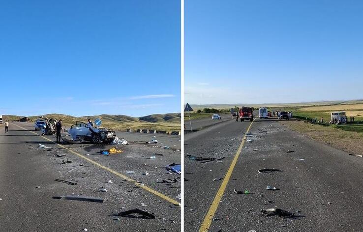 3 killed, 4 hospitalized after car, bus collide on Karaganda-Balkhash highway