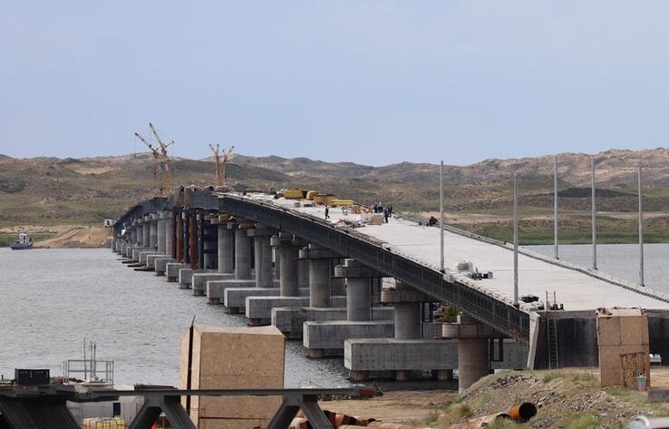 Olzhas Bektenov familiarizes with construction progress of Kazakhstan's longest bridge over Bukhtarma water reservoir