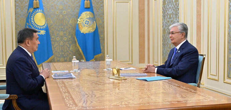 Head of State Tokayev receives Akmola region governor Marat Akhmetzhanov