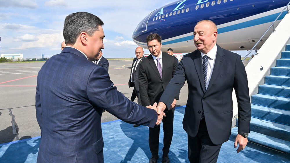 Ilham Aliyev arrives in Astana to participate in VI Consultative Meeting of Heads of State of Central Asia