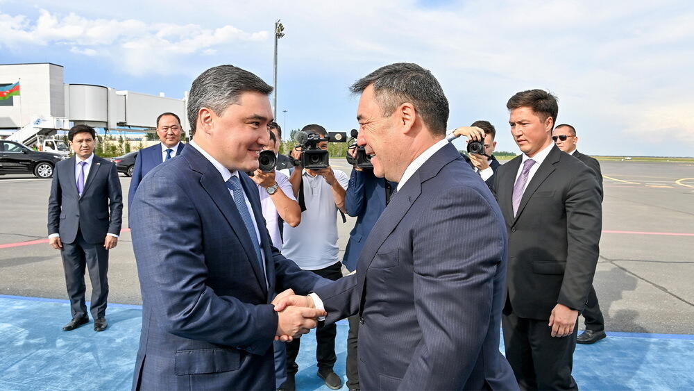 President of Kyrgyzstan Sadyr Japarov arrives in Astana