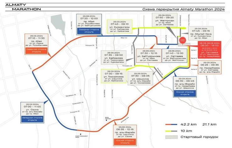 Алматыда Almaty Marathon өткізу кезеңінде қоғамдық көлік қозғалысының сызбалары өзгереді
