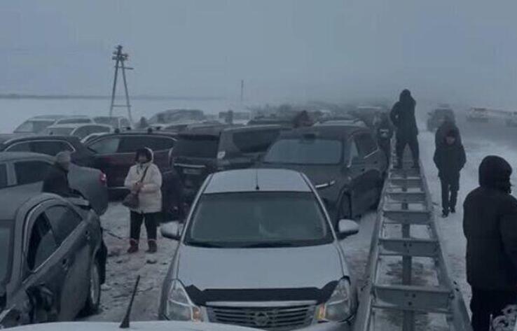 Number of vehicles involved in pile-up crash rises to almost 100 in Akmola region