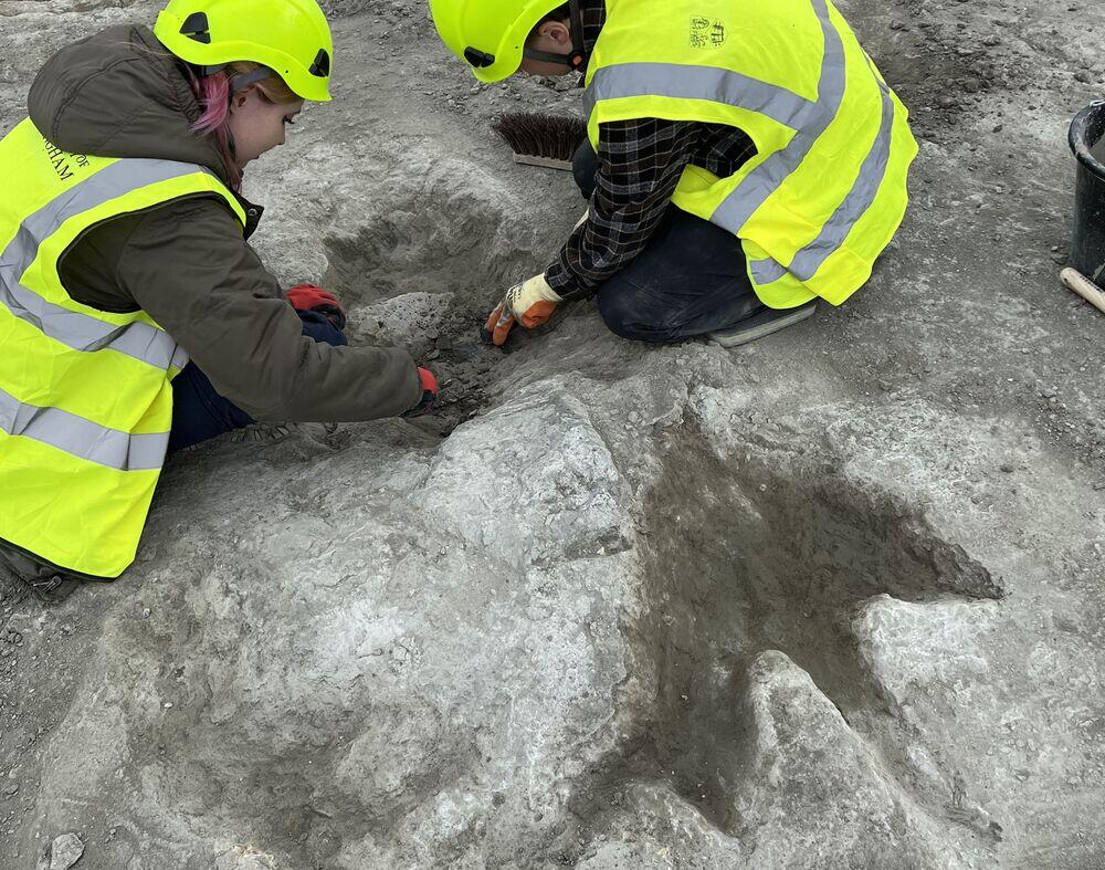 166-million-year-old dinosaur footprints unearthed in Oxfordshire