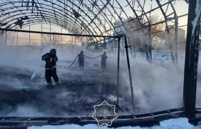 В Петропавловске произошел пожар на стадионе