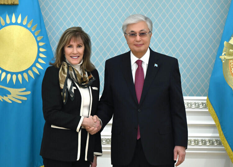 Kassym-Jomart Tokayev meets IACA President Pamela Harris